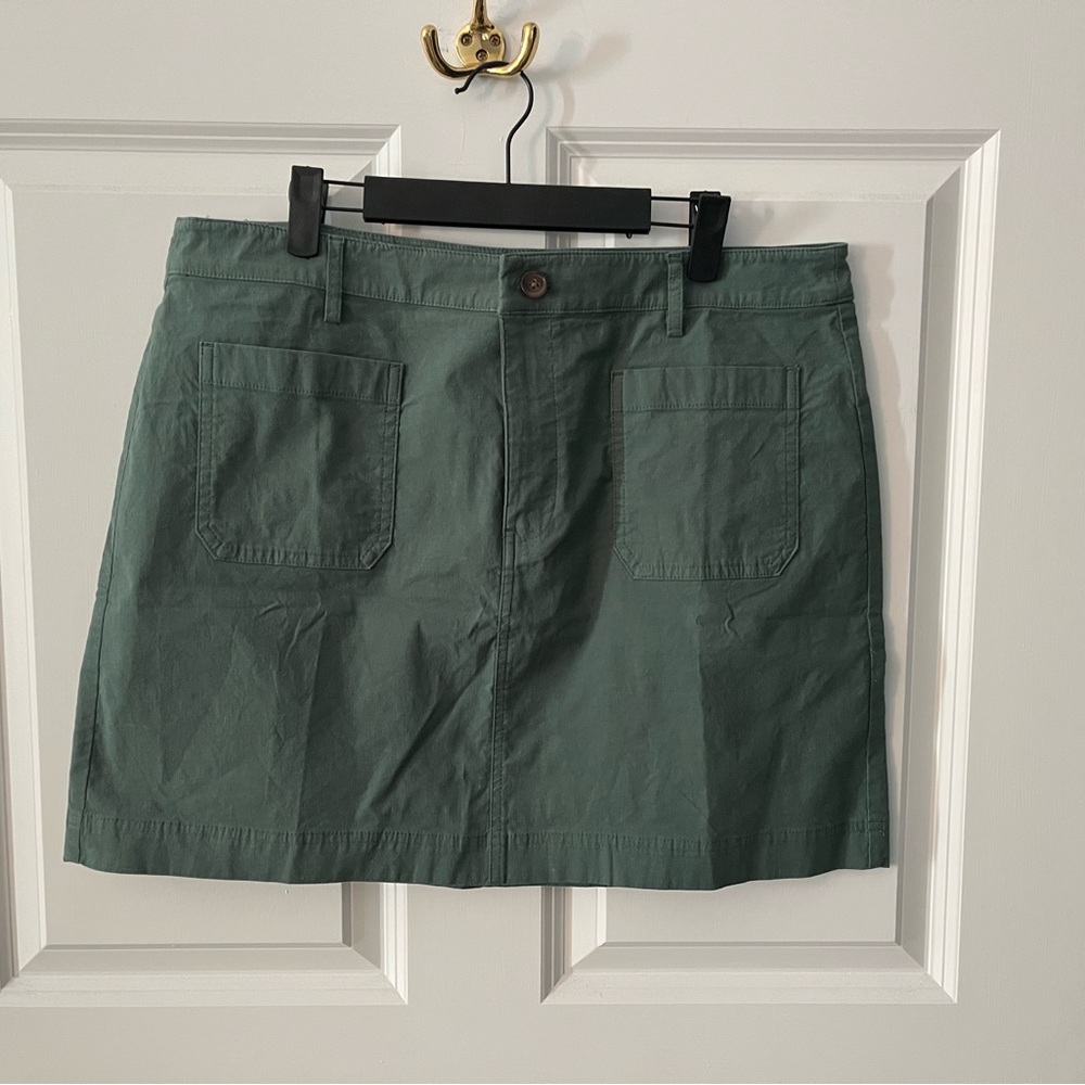 J. Crew Factory Patch Pocket Green Skirt